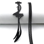 Collier noir avec pendentif épée d'Ali Zulfikar arabe islam musulman