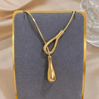 Collier Original avec Pendentif Goutte d'Eau or