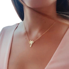 Collier Palmier Or & Argent pour Femme