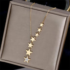Collier Pendentif à Etoiles Multiples
