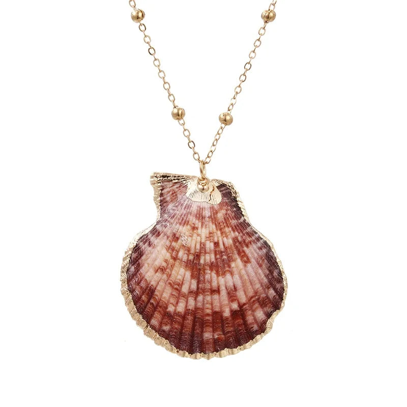 Collier Pendentif avec Jolie Coquillage Coquille Saint-Jacques 3