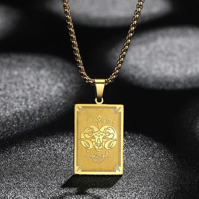 Collier Pendentif avec Signe du Zodiaque