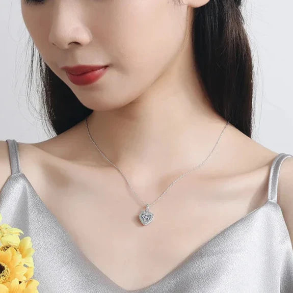 Collier Pendentif Coeur Argent Femme