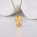 Collier Pendentif Crâne or