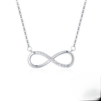 Collier Pendentif de Charme avec Zircon Infini