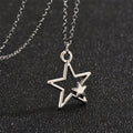 Collier Pendentif Double Etoile
