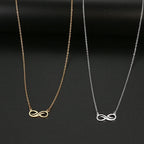 Collier Pendentif Infini Doré Femme argent