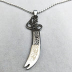 Collier Pendentif Islam Musulman Epée d'Ali Zulfikar épée simple