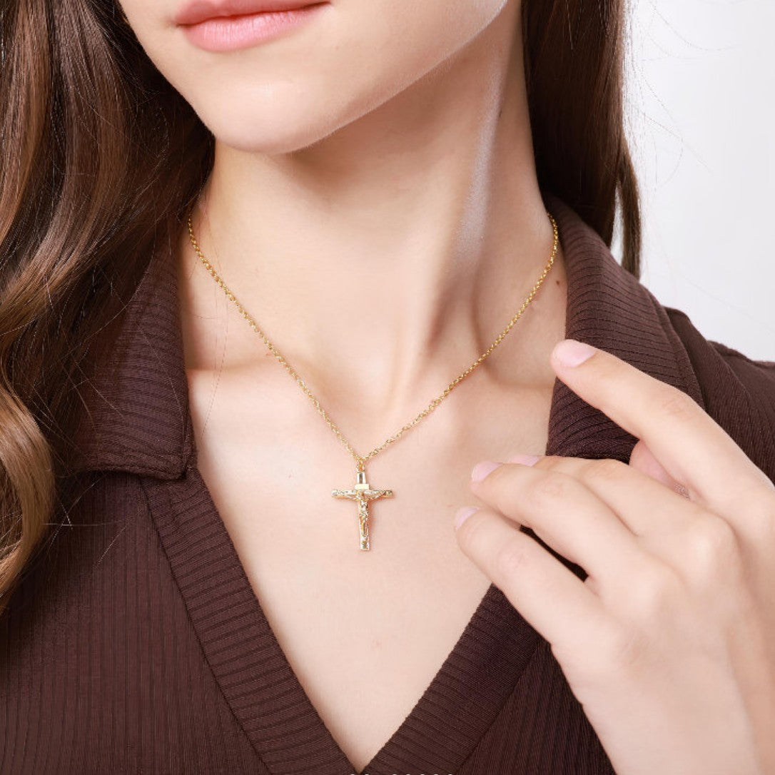 Collier & Pendentif Jésus Christ Croix Homme