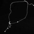 Collier Pendentif Lune Etoile Astres Femme