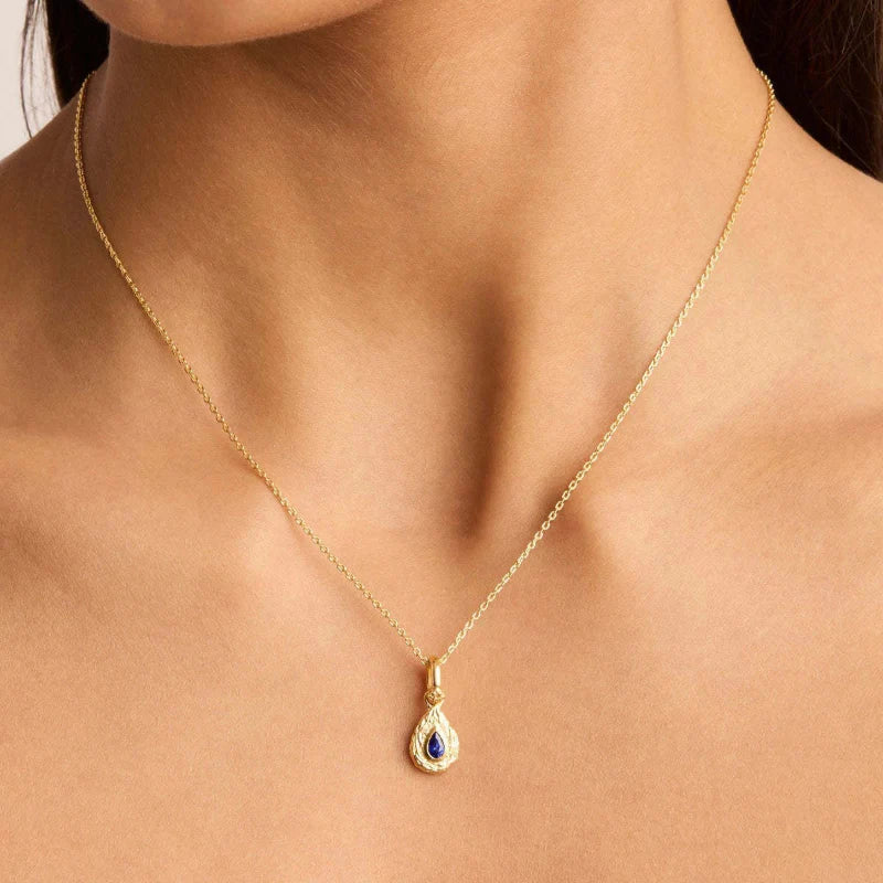 Collier Pendentif Pierre de Naissance Colorée