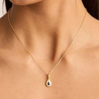 Collier Pendentif Pierre de Naissance Colorée