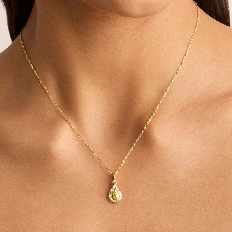 Collier Pendentif Pierre de Naissance Colorée