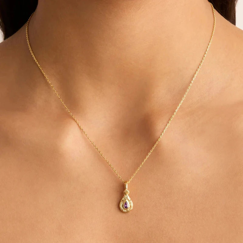 Collier Pendentif Pierre de Naissance Colorée