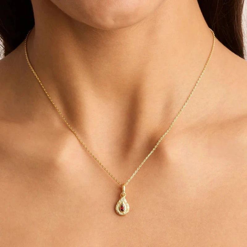 Collier Pendentif Pierre de Naissance Colorée