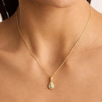 Collier Pendentif Pierre de Naissance Colorée