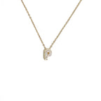 Collier ras de cou femme avec pendentif minimaliste initiale p