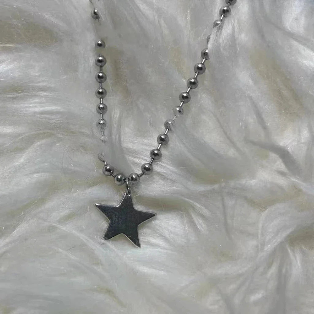 Collier pour Femme Pendentif Etoile Argenté 1