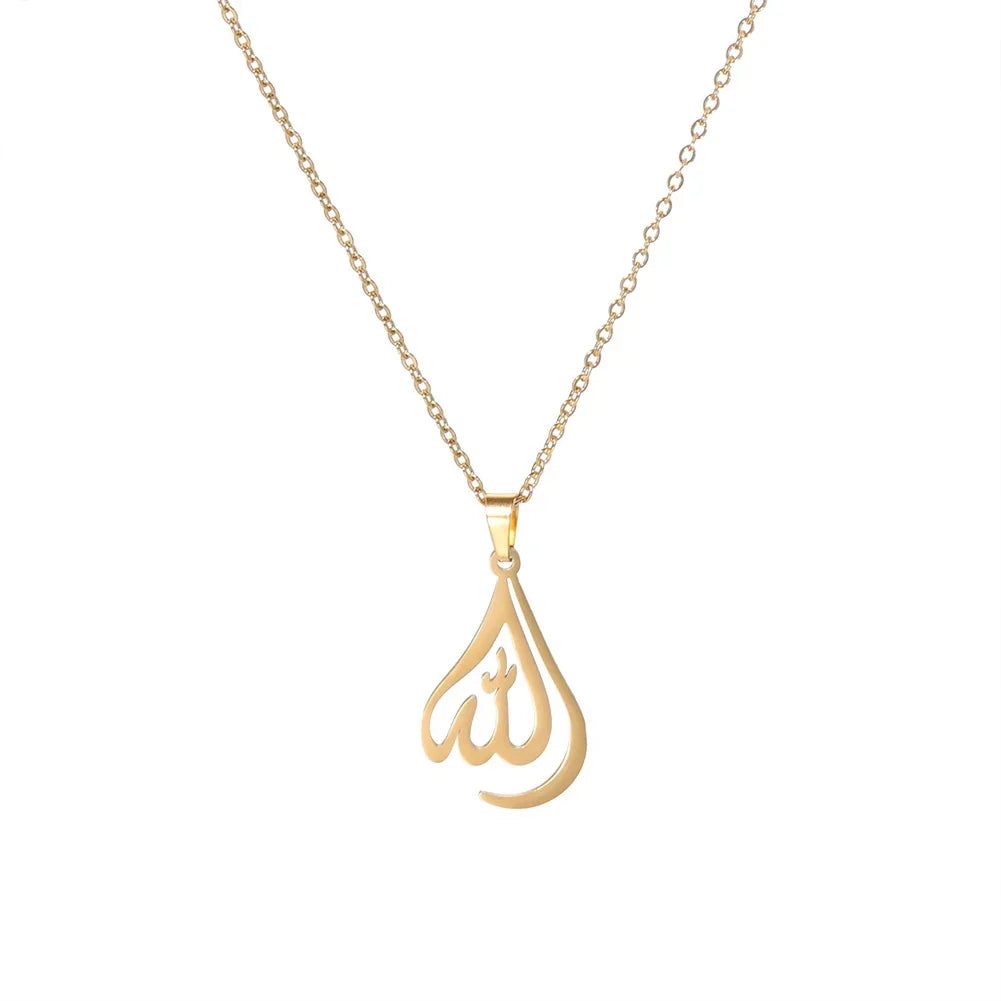 Collier pour homme ou femme avec pendentif Allah symbole musulman