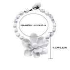 Collier Ras de Cou avec Grand Pendentif Fleur 