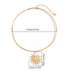 Collier Ras de Cou avec Pendentif Soleil