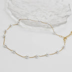 Collier Ras de Cou Femme avec Perles or