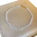 Collier Ras de Cou Style Blanc en Perles