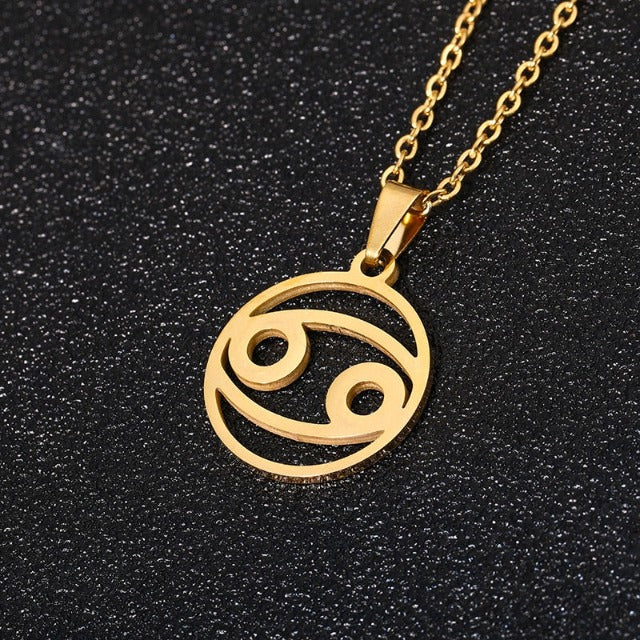 Collier Signe du Zodiaque - Pendentif  12 Constellations