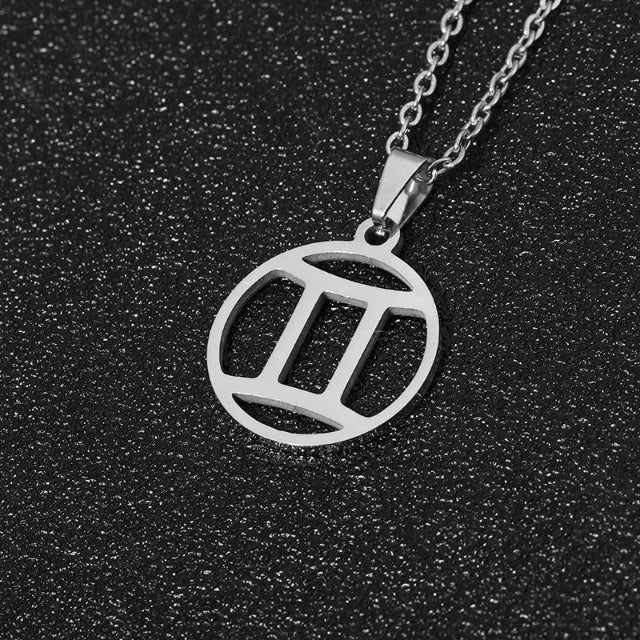 Collier Signe du Zodiaque - Pendentif  12 Constellations