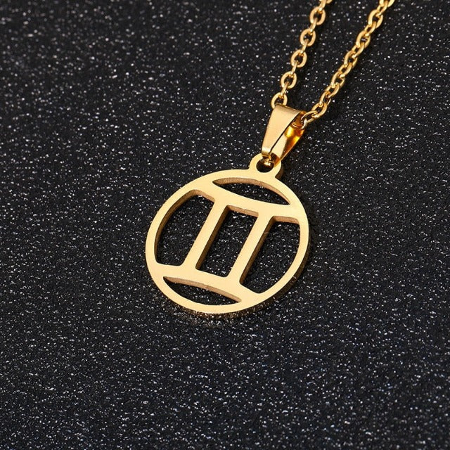 Collier Signe du Zodiaque - Pendentif  12 Constellations