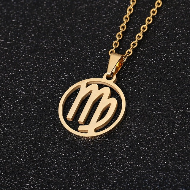 Collier Signe du Zodiaque - Pendentif  12 Constellations