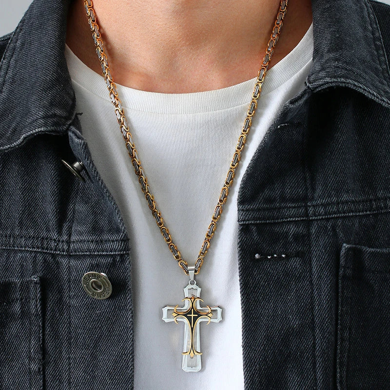 Collier Templier Croisé de l'Espoir