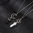Colliers avec Pendentifs Croissant de Lune et Soleil