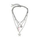 Colliers Pendentifs Quatre Rangs Etoile de David