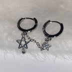 Doubles Boucles d'Oreilles Créoles Etoiles de David