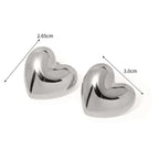 Grosses Boucles D'Oreilles Coeur Femme