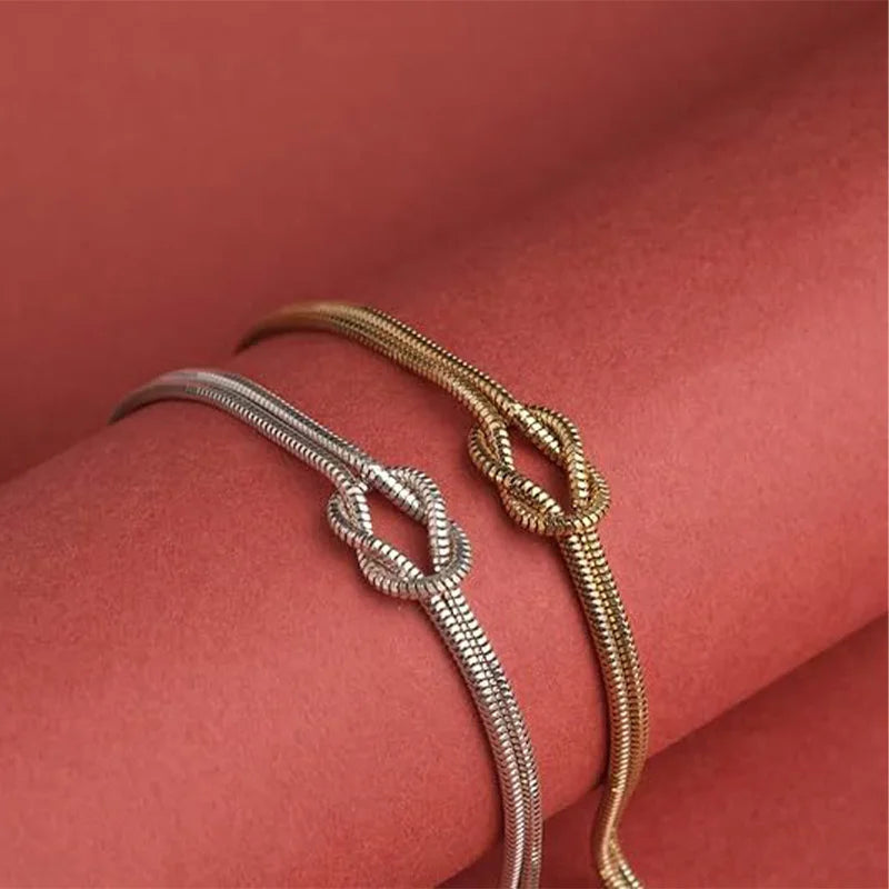 Lot de 2 Bracelets Noeuds Romantiques pour Couple d'Amis ou Duo